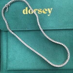 Dorsey Silver Necklace with Sparkling Accents